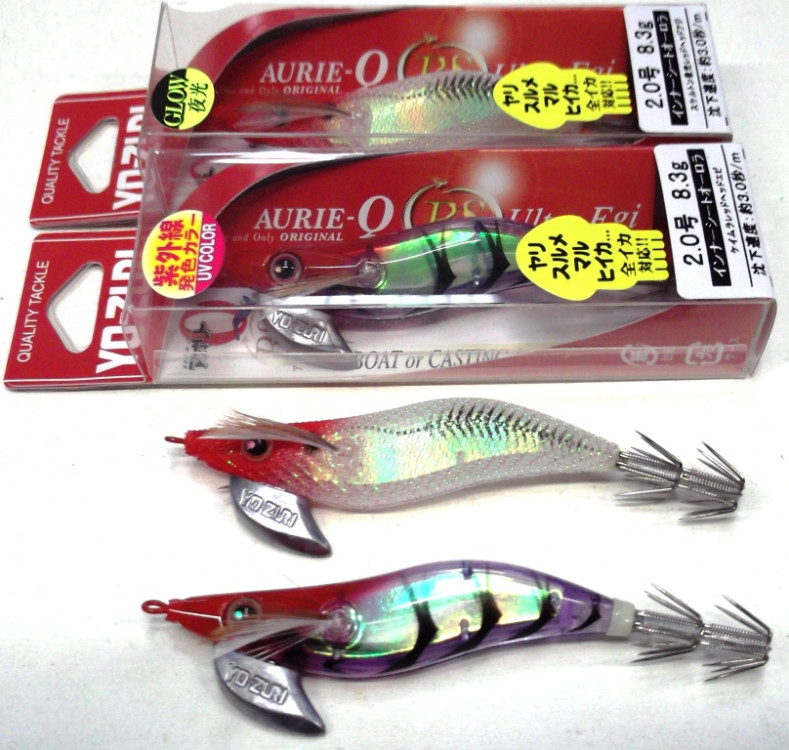 Leurre Calmar Yo Zuri Egi Aurie-Q RS SP 2.0 – Couleur A1707-LRY, 8.5 G, Vitesse De Descente 3s/m, Pour Pêche En Mer