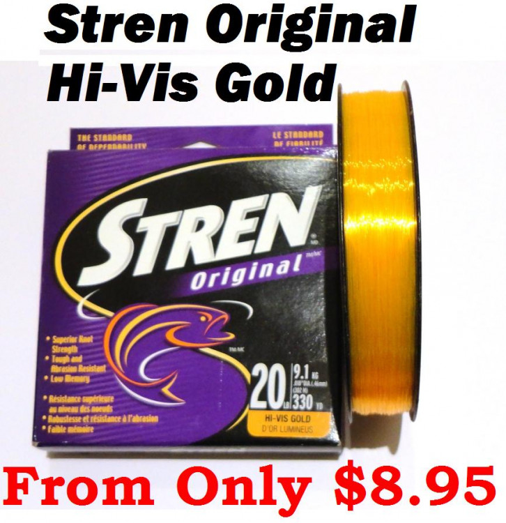Stren Original Hi-Vis Gold 300m Spools - From Only $8.95 -Ray & Anne's  Tackle & Marine site