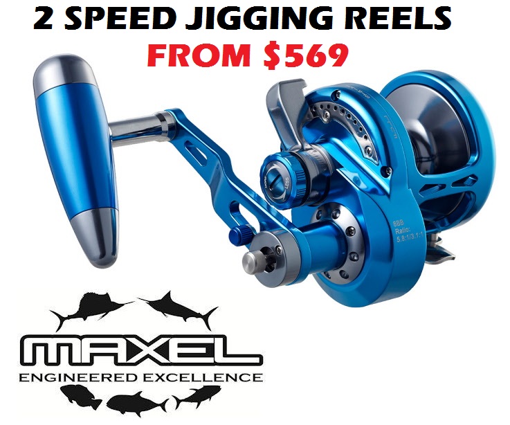 MAXEL Sea Lion Dual Drag Two Speed Jigging Reels - From $569 -Ray & Anne's  Tackle & Marine site