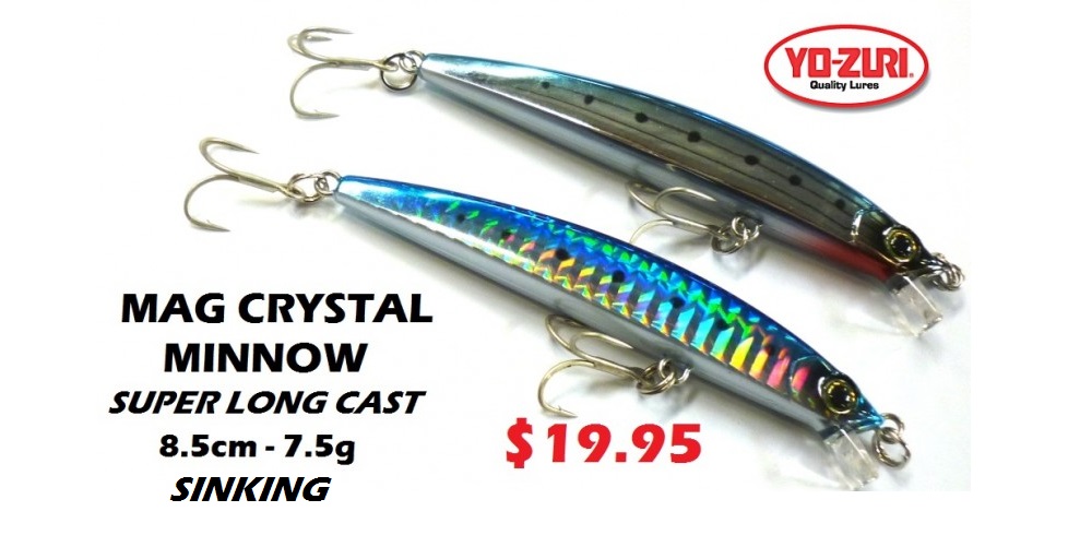 Yo-Zuri Lures - Mag Crystal Minnow S 85mm -Ray & Anne's Tackle & Marine site