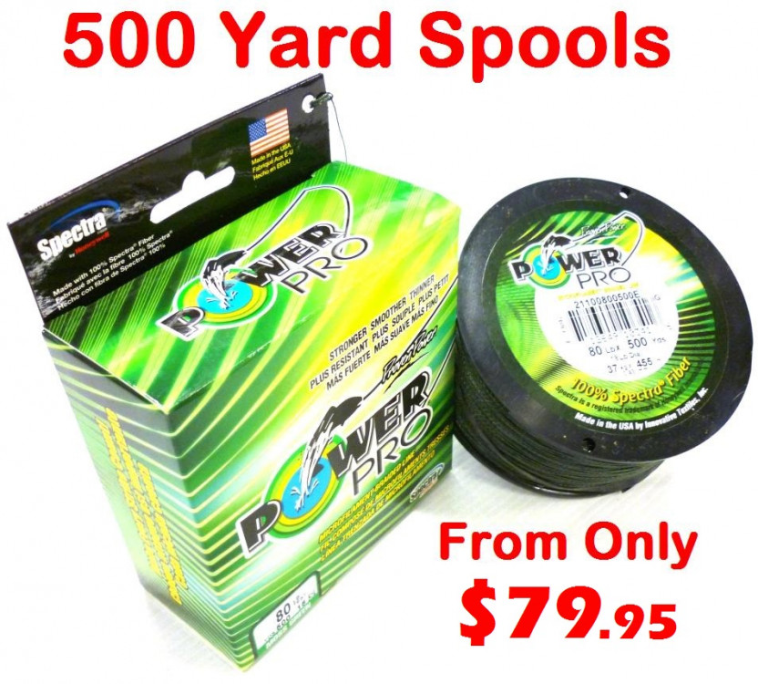 Power Pro Braid - 500 Yard Spools - From Only $79.95 -Ray & Anne's Tackle &  Marine site