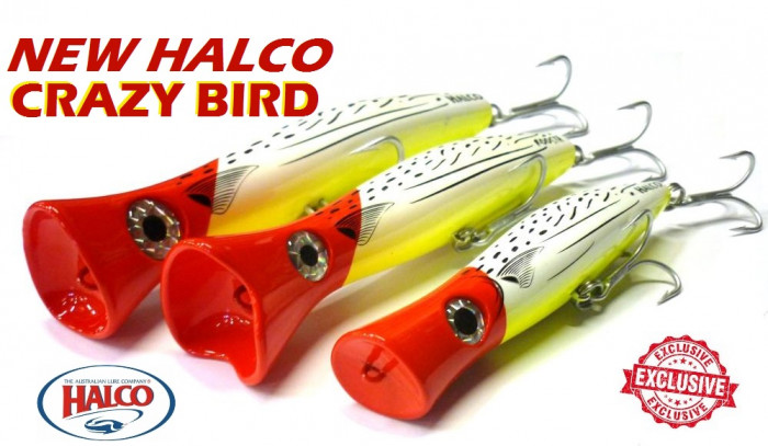 Halco Roosta Popper 160 - Halco Roosta Popper 195 - Red Head Crazy Bird  Colour -Ray & Anne's Tackle & Marine site