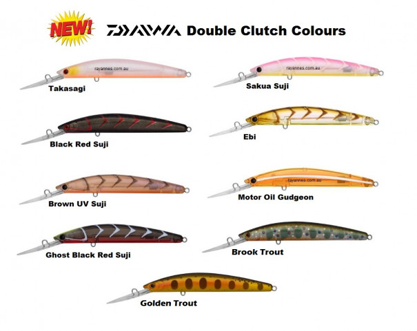 Daiwa Double Clutch Lures - 60SP $19.95 - 75SP $21.95 - 95SP