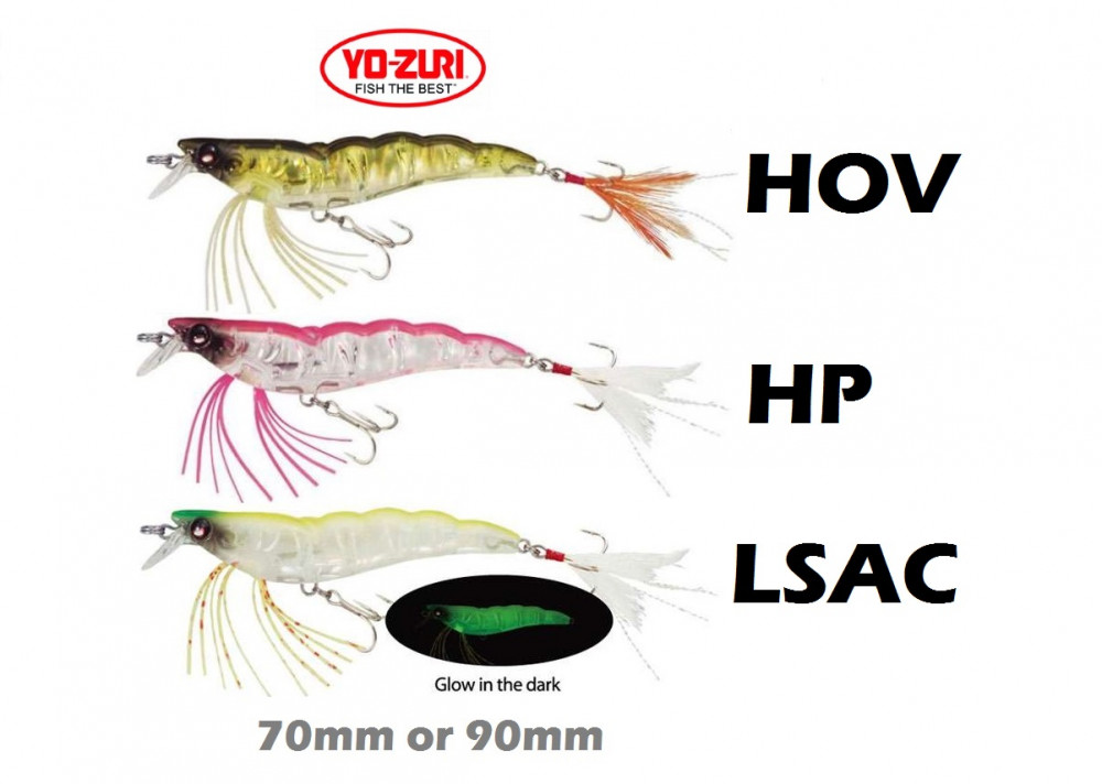 Yo-Zuri Crystal 3D 70mm Shrimp Lures - HALF NORMAL RETAIL PRICE! - ONLY  $9.95 -Ray & Anne's Tackle & Marine site