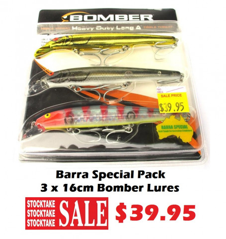 Bomber Lures Heavy Duty Long A 3 Pack - Stocktake Sale Price - Only $39.95  -Ray & Anne's Tackle & Marine site