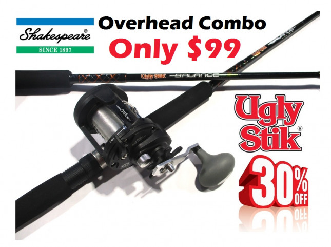Shakespeare Ugly Stik Balance Overhead Combo - Only $99 -Ray & Anne's  Tackle & Marine site
