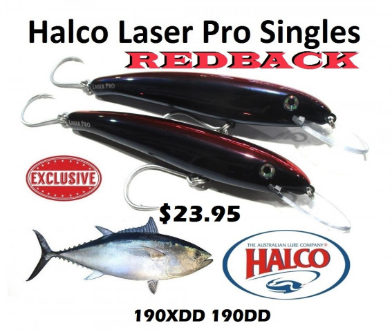 Halco Laser Pro 190XDD Exclusive RedBack - Single Hook Range -Ray