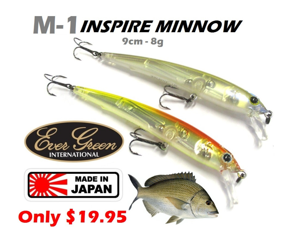 Evergreen Inspire Minnow 90mm - Only $19.95 - Ray and Anne's